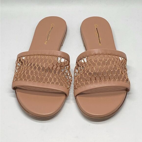 Gianvito Rossi Jamaica Mesh & Leather Slides size 38 - Picture 3 of 12